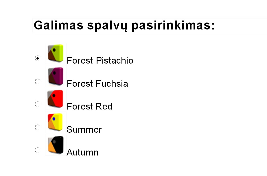 spalvos