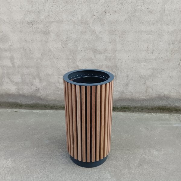 Šiukšliadėžė su Jatoba mediena ir vidiniu kibirėliu D40x76